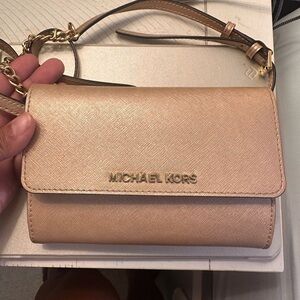 Michael Kors rose gold crossbody bag
